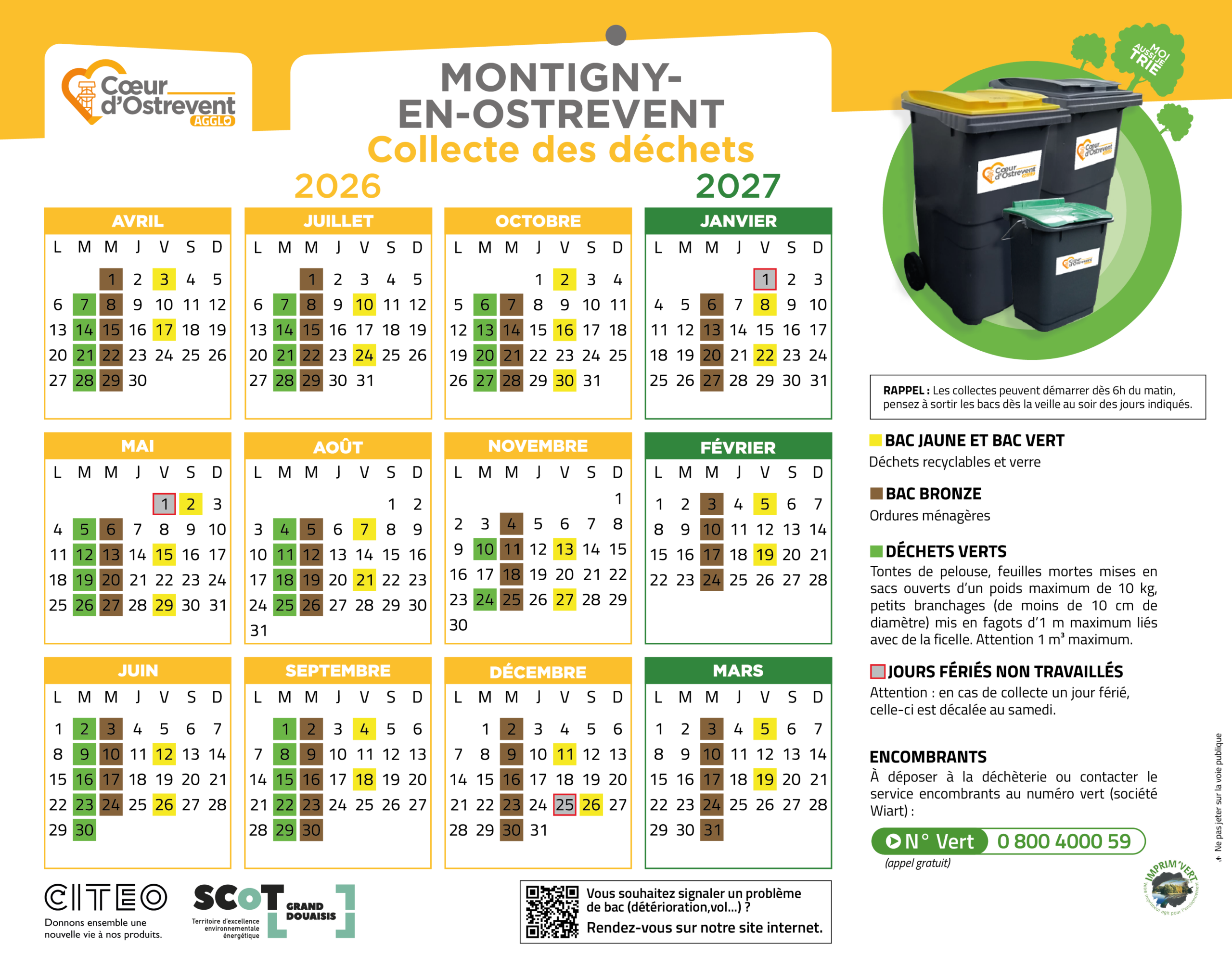 Calendrier du ramassage